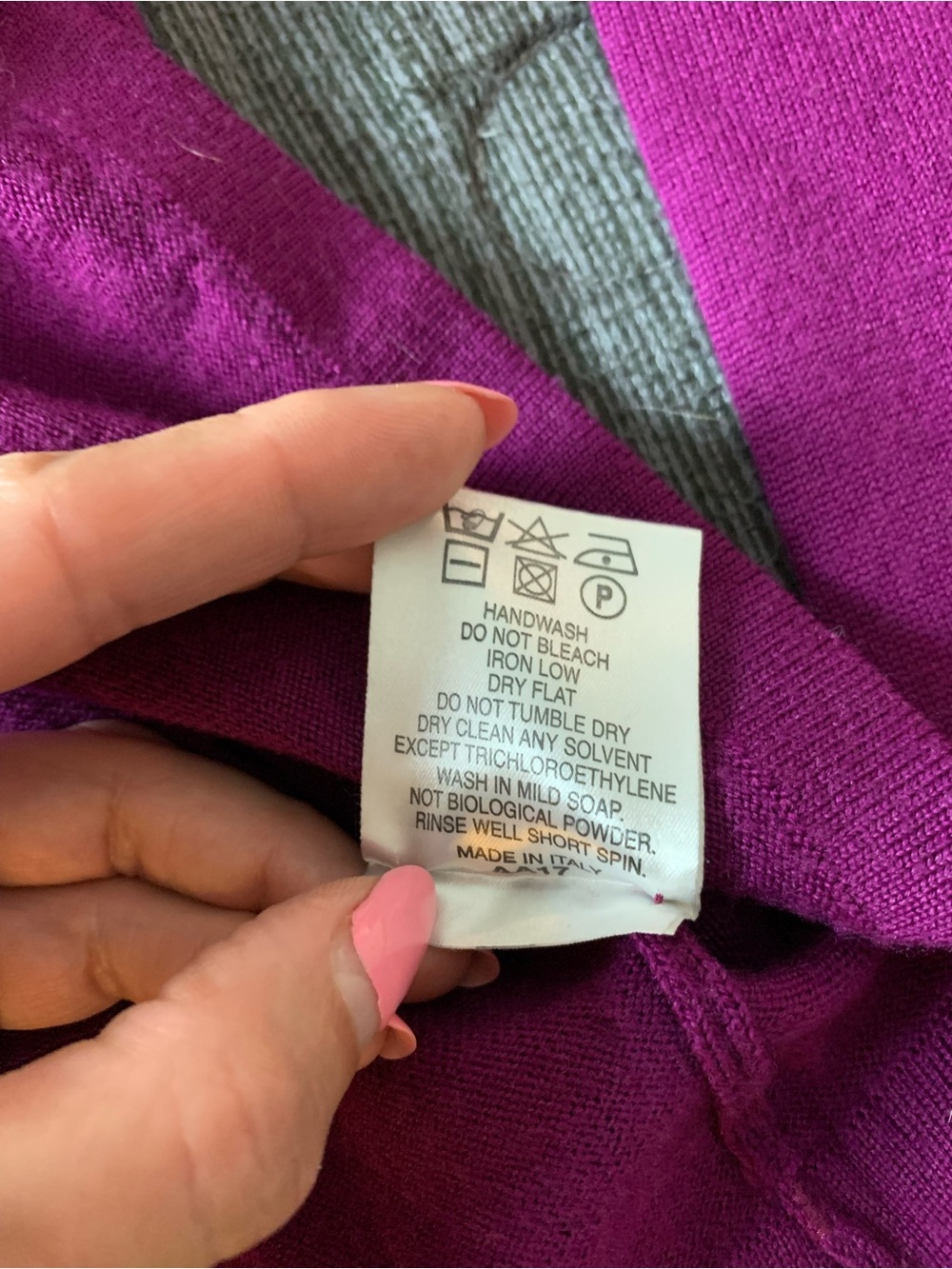 Burberry Merino Wool Turtleneck Sweater Fuchsia Purple Large - Picture 8 of 12